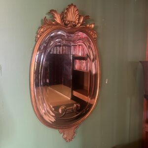 Antique Gilded Wood Beveled Mirror