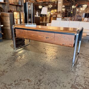 Zebrawood and Chrome Console Table by Peter Protzmann for Herman Miller
