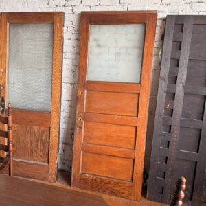 Exterior Oak Etched 1/2 Glass Door