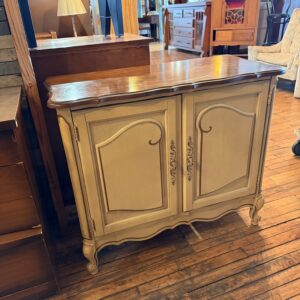 Ivory 2 Door Buffet w Wood Top