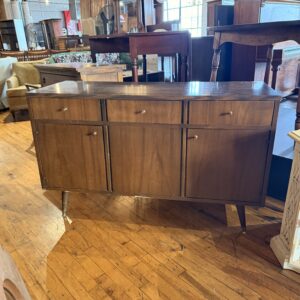 MCM Walnut 3 Drawer 2 Door Buffet