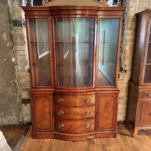Mahogany Hutch w 1 Glass Door and 3 Drawers