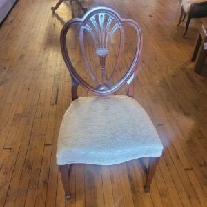 Cherry Dining Chairs w/Ivory Sparkle Upholstery