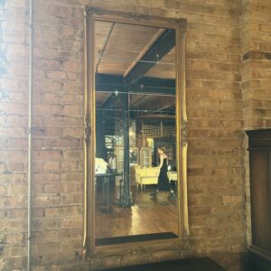 Large Gilded Tall Carved Rectangular Mirror
