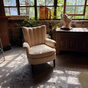 Ivory Sparkle Wingback Arm Chair