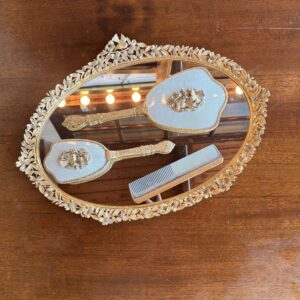 Matson 24k Gold Plated Dogwood Vanity Set 5 pc