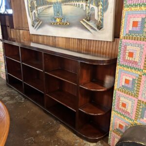 Low 4 Tier Bookcase w Curved Sides