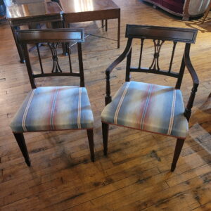 6-Baker Dining Chair w Striped Upholstery