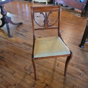 Dining Chair w Yellow Upholstery