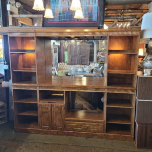 3 Piece Modular Cabinet Bar w/Gold Trim & Mirrors