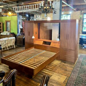 Teak Westnofa Queen Bed Frame and 3 piece Dresser Set