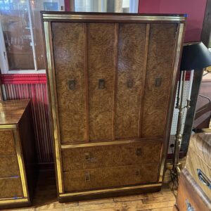 Burlwood Chinoserie Gentlemens Dresser 2 Door 2 Drawer