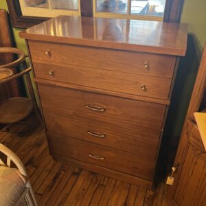 Highboy Walnut Dresser 5 Drawer