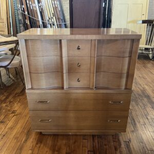 Blonde 5 Drawer Highboy Dresser