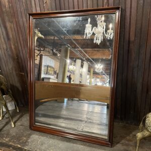 Mahogany Rectangular Beaded Mirror
