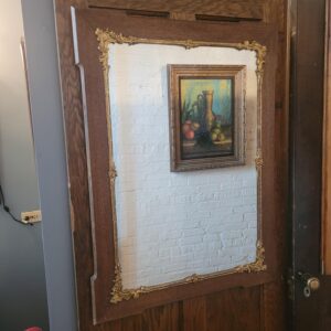 Wood Framed Mirror w/Gold Detail