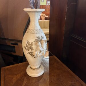Cherub Vase w/Pussy Willows