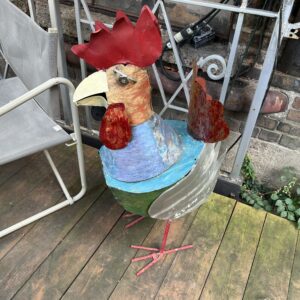 Outdoor Steel Painted Rooster