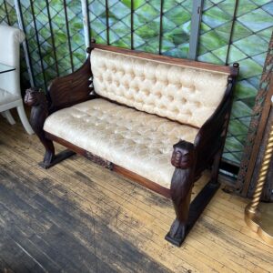 Griffin Settee w Ivory Upholstery