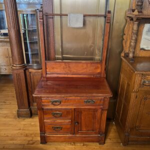 Antique Eastlake Style Washstand with 3 Drawers and 1 Door