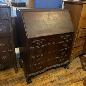 Mahogany Drop Top 4 Drawer Secretary Desk w Clawfeet