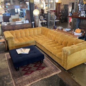Gold Tufted Sectional Sofa