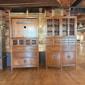 Asian Media Console Cabinet Crafted by Golden Triangle