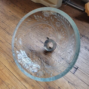 Etched Glass Sink Bowl
