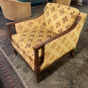 American of Martinsville Gold Floral Arm Chair