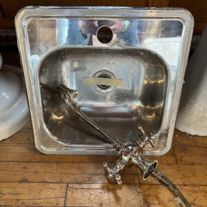 Small Single Basin Stainless Steel Sink w/Faucet