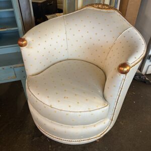 Ivory Arm Chair with Gold Stars