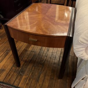 Black and Walnut End Table w Drawer