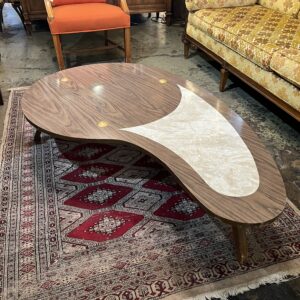Kidney Bean Coffee Table 60"x36"x12"