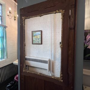 Wood Framed Mirror w/Gold Detail